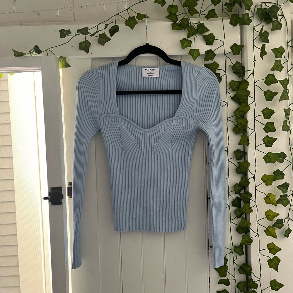 Old Navy Light Blue Long Sleeve Sweater